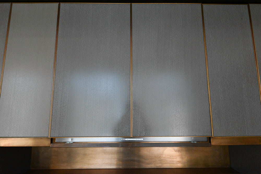 Thomas Juul-Hansen Modern Grey Oak Kitchen with Island & Miele Appliances