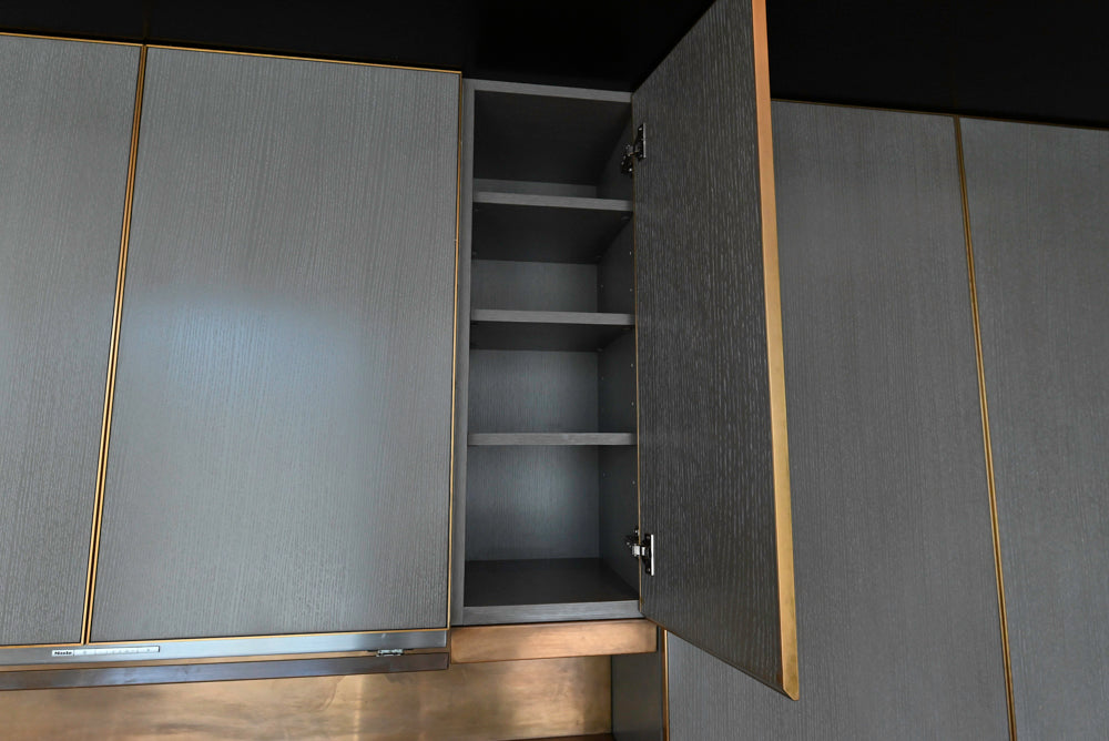 Thomas Juul-Hansen Modern Grey Oak Kitchen with Island & Miele Appliances