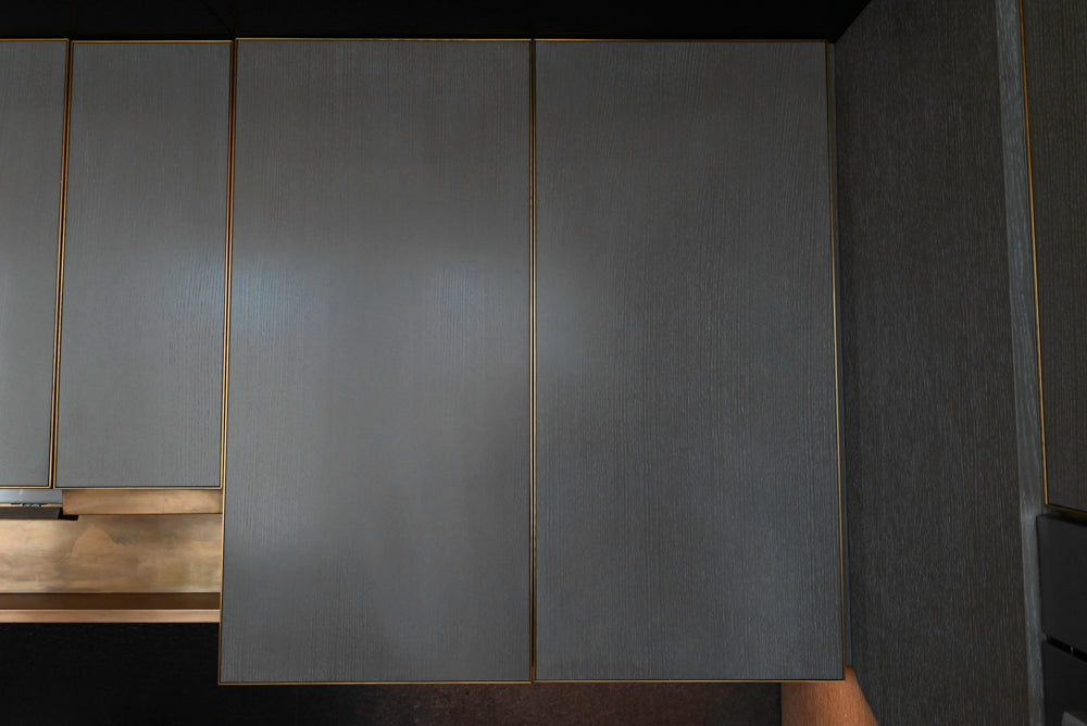 Thomas Juul-Hansen Modern Grey Oak Kitchen with Island & Miele Appliances