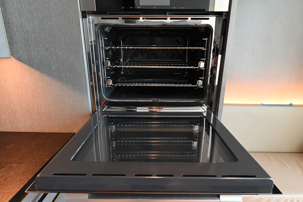 Thomas Juul-Hansen Modern Grey Oak Kitchen with Island & Miele Appliances