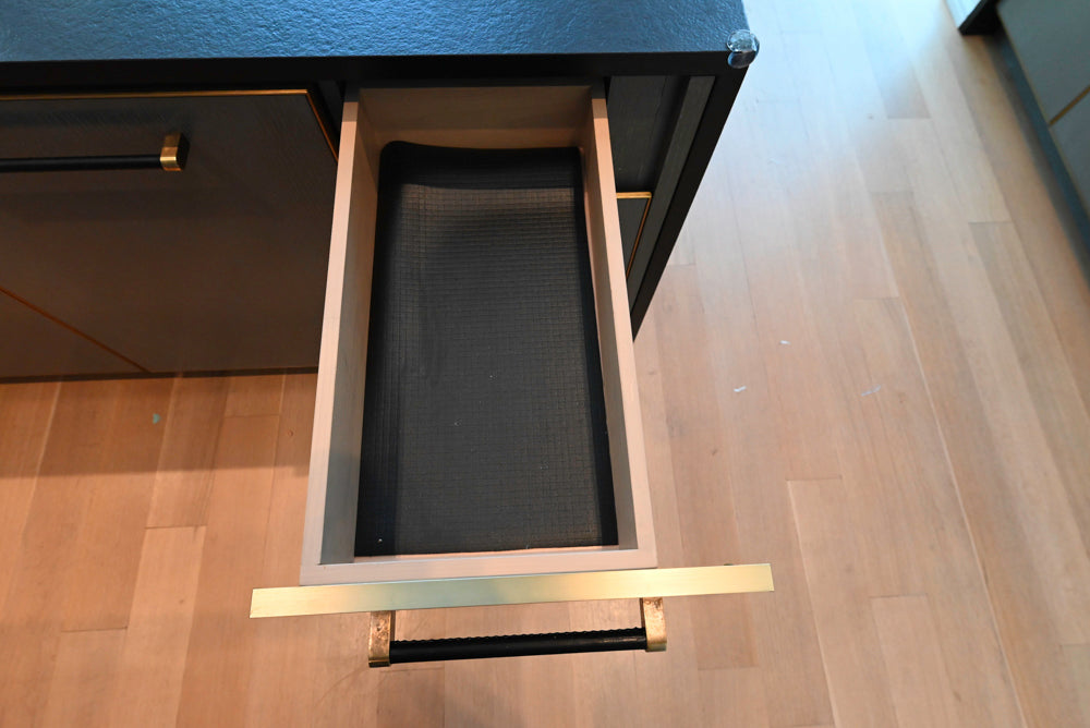 Thomas Juul-Hansen Modern Grey Oak Kitchen with Island & Miele Appliances