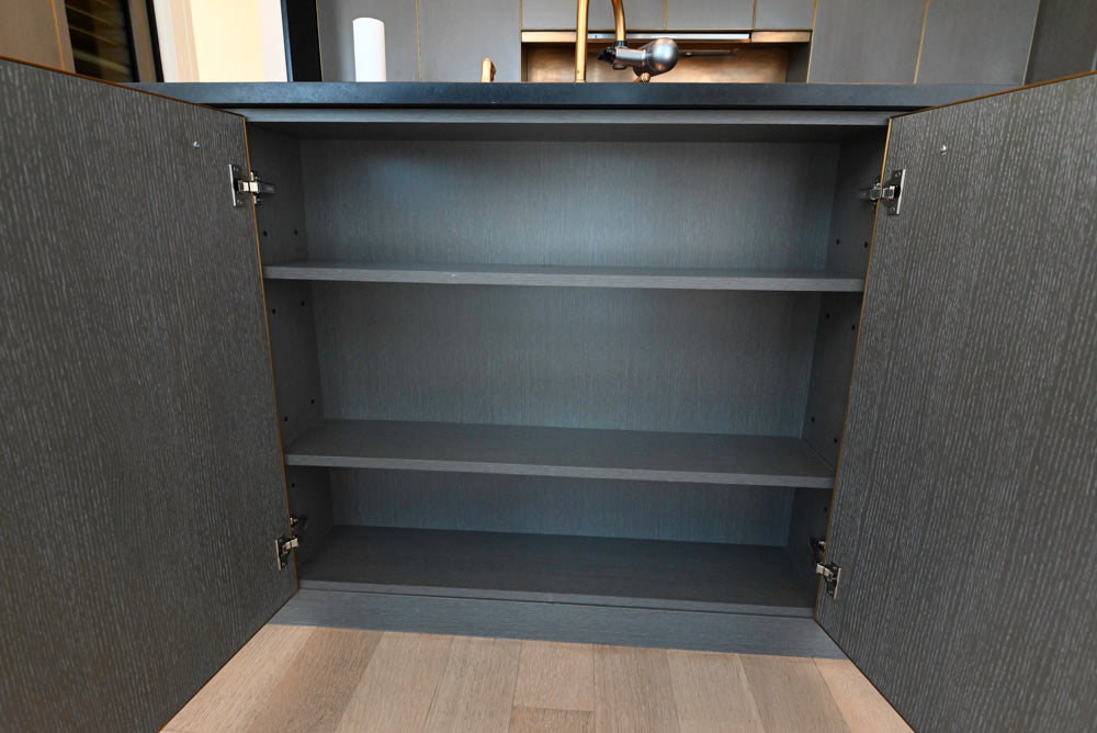 Thomas Juul-Hansen Modern Grey Oak Kitchen with Island & Miele Appliances