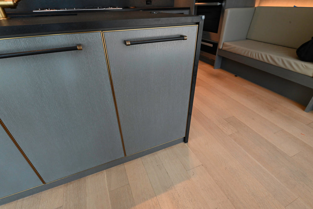 Thomas Juul-Hansen Modern Grey Oak Kitchen with Island & Miele Appliances