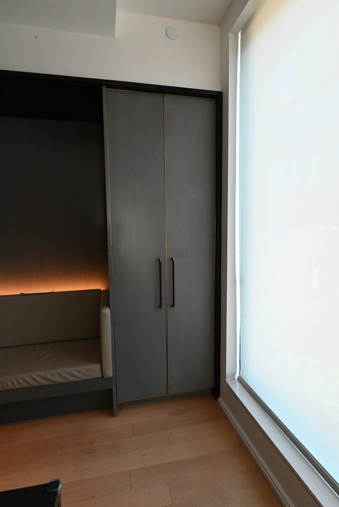 Thomas Juul-Hansen Modern Grey Oak Kitchen with Island & Miele Appliances