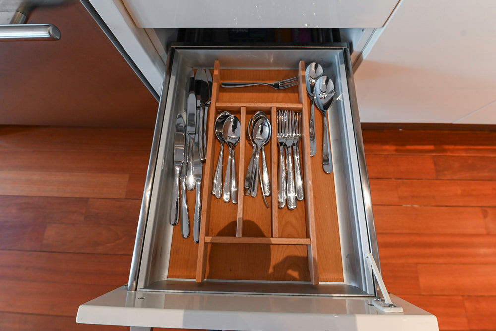 Pessina Cucine Modern Industrial White Kitchen with Island & Viking Appliances