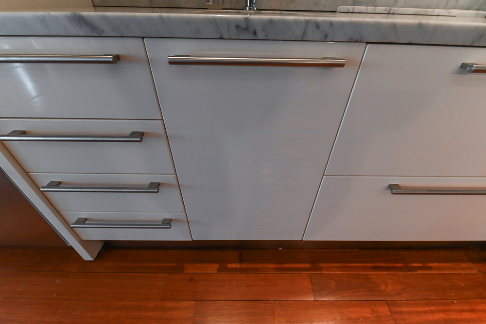 Pessina Cucine Modern Industrial White Kitchen with Island & Viking Appliances