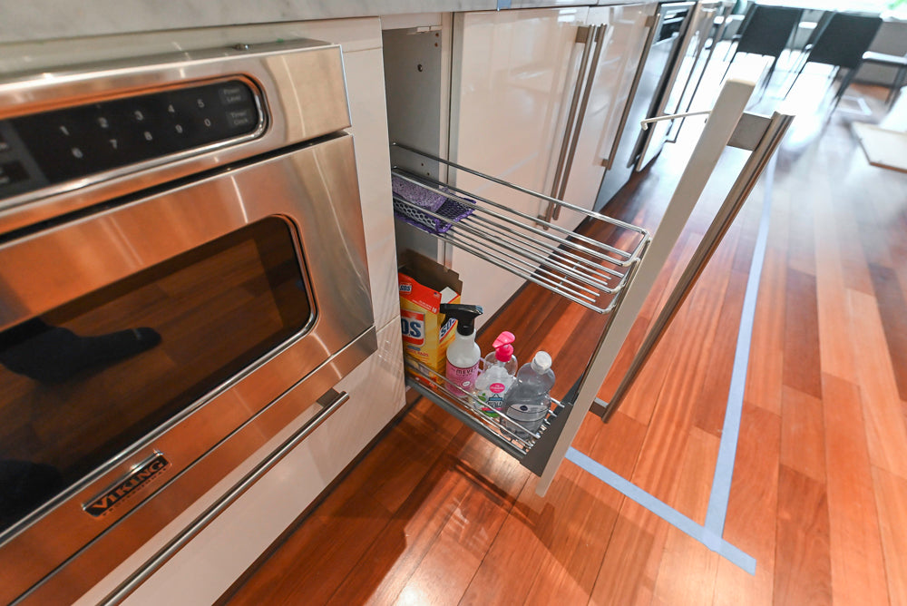 Pessina Cucine Modern Industrial White Kitchen with Island & Viking Appliances