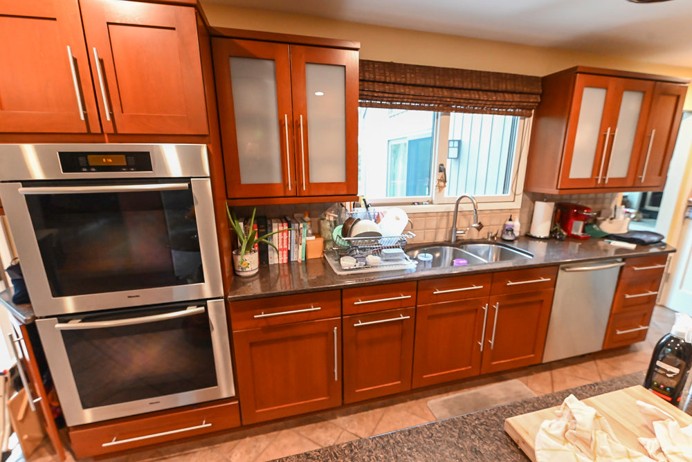 Plain & Fancy Transitional Classic Wooden Kitchen with Island and Sub-Zero 48" Refrigerator
