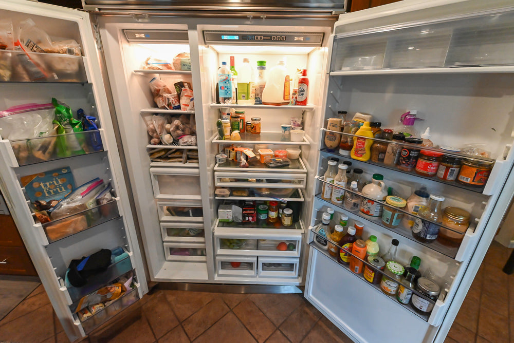 Plain & Fancy Transitional Classic Wooden Kitchen with Island and Sub-Zero 48" Refrigerator
