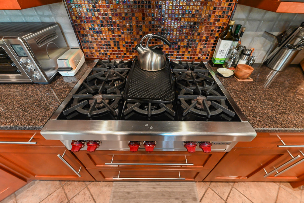 Plain & Fancy Transitional Classic Wooden Kitchen with Island and Sub-Zero 48" Refrigerator