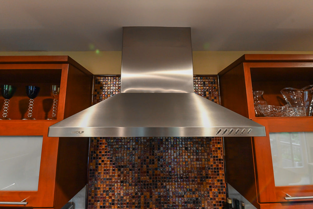 Plain & Fancy Transitional Classic Wooden Kitchen with Island and Sub-Zero 48" Refrigerator