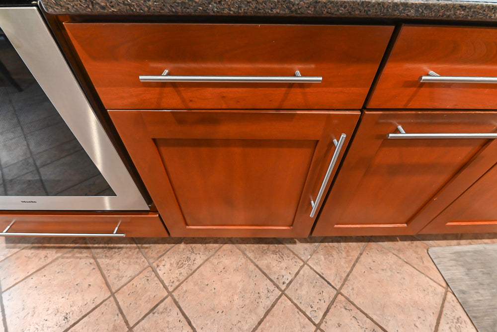 Plain & Fancy Transitional Classic Wooden Kitchen with Island and Sub-Zero 48" Refrigerator