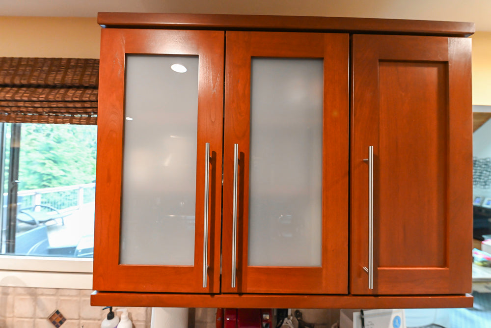 Plain & Fancy Transitional Classic Wooden Kitchen with Island and Sub-Zero 48" Refrigerator