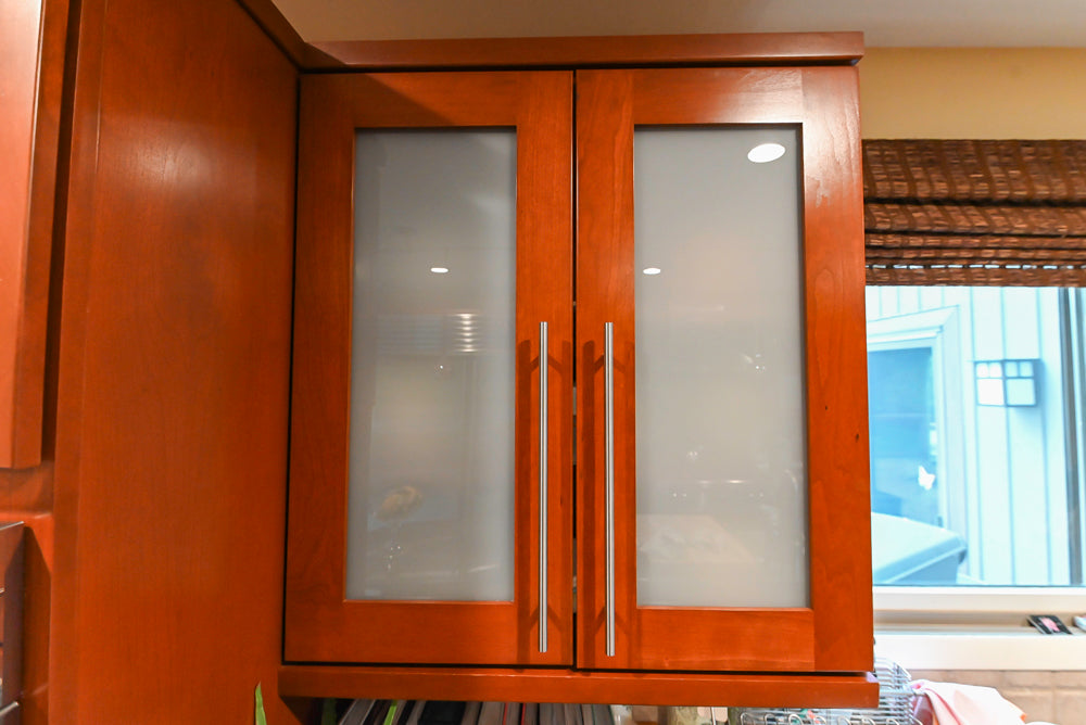 Plain & Fancy Transitional Classic Wooden Kitchen with Island and Sub-Zero 48" Refrigerator