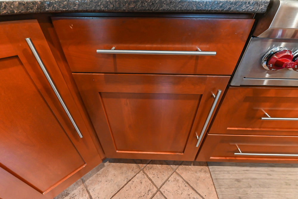 Plain & Fancy Transitional Classic Wooden Kitchen with Island and Sub-Zero 48" Refrigerator