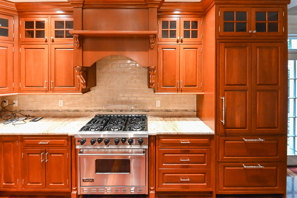Plain & Fancy Traditional Craftsman Wood Kitchen with Island & Appliances