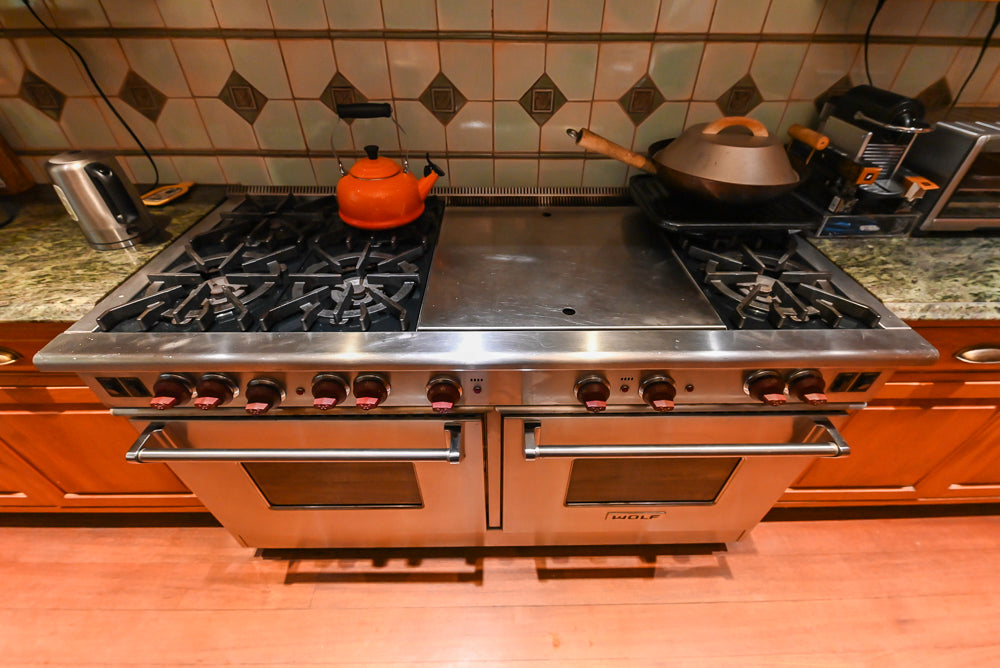 Premier Traditional Classic Wood Kitchen with Island & 60" Wolf Range