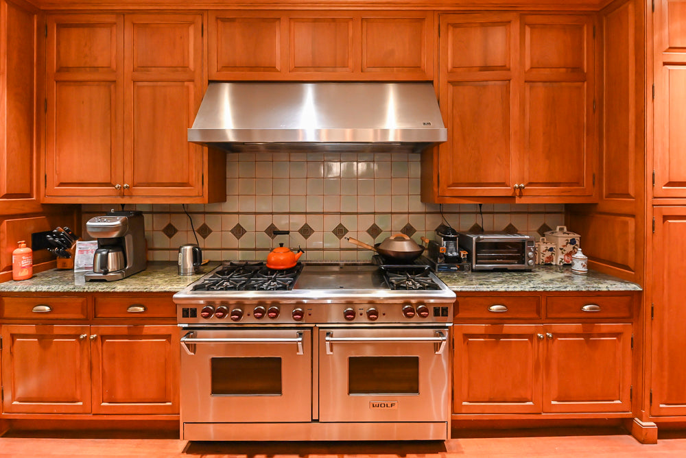 Premier Traditional Classic Wood Kitchen with Island & 60" Wolf Range