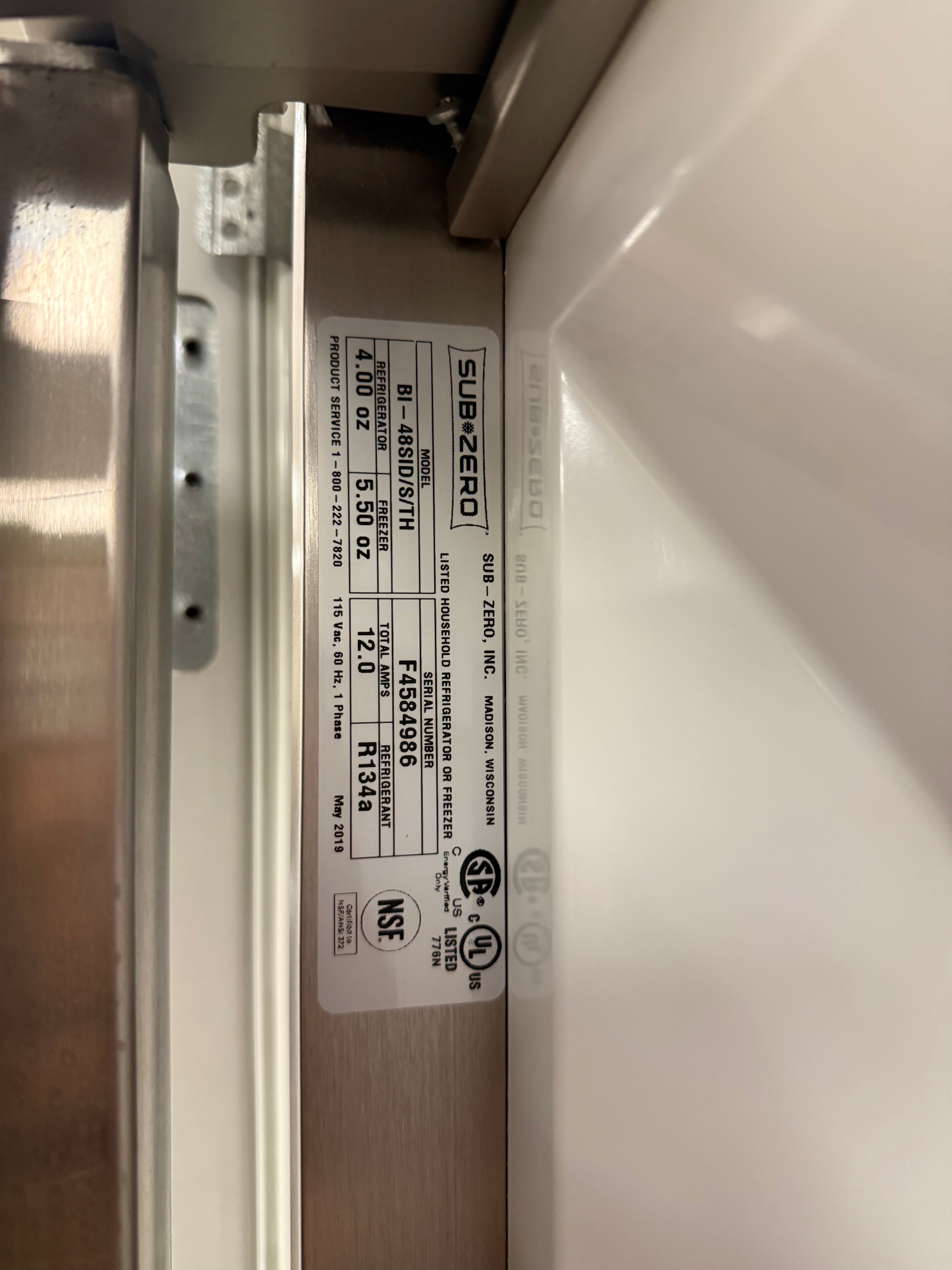 Sub-Zero BI-48SID/S/TH 48" Stainless Steel Side by Side Refrigerator