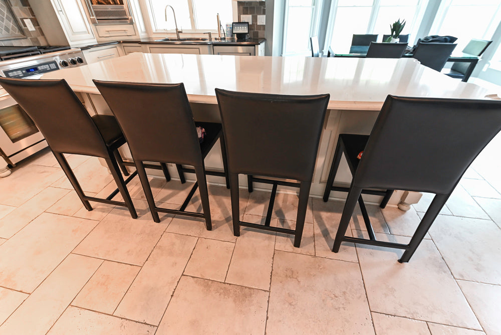 “The Abernathy” Grand Off White Kitchen with Island and Appliances