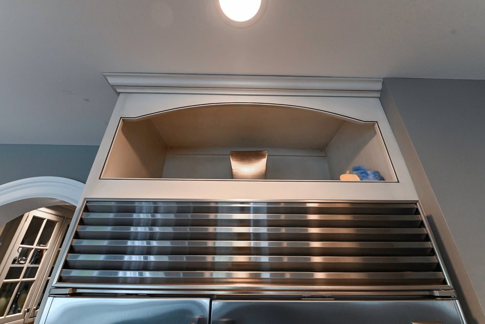 “The Abernathy” Grand Off White Kitchen with Island and Appliances