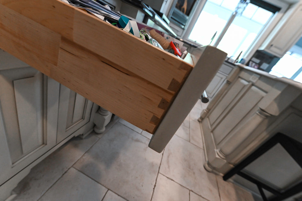 “The Abernathy” Grand Off White Kitchen with Island and Appliances