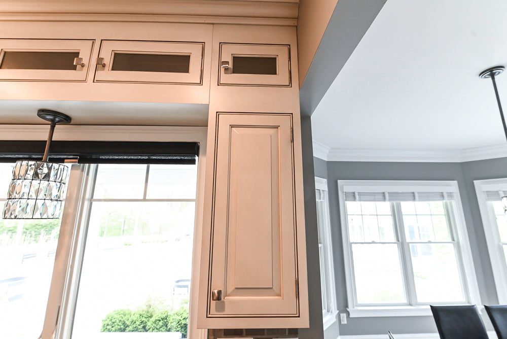 “The Abernathy” Grand Off White Kitchen with Island and Appliances