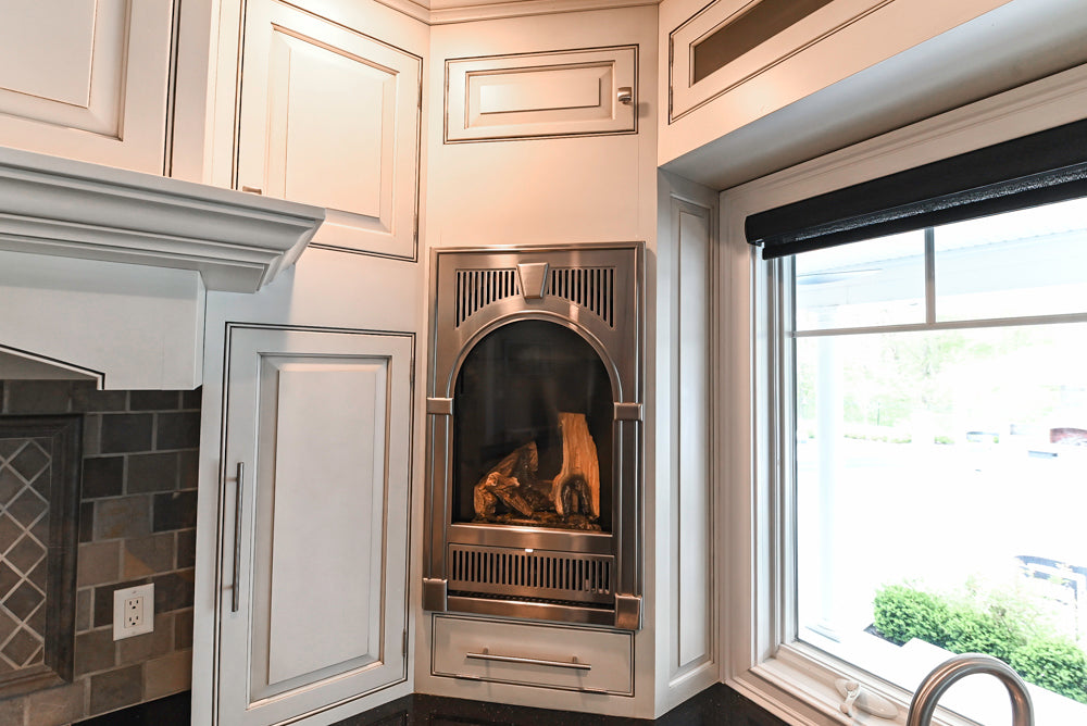 “The Abernathy” Grand Off White Kitchen with Island and Appliances