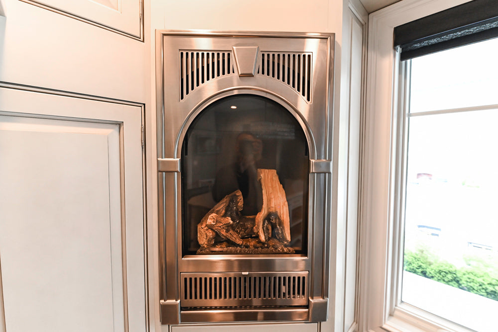 “The Abernathy” Grand Off White Kitchen with Island and Appliances