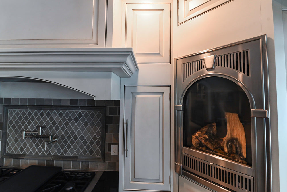 “The Abernathy” Grand Off White Kitchen with Island and Appliances