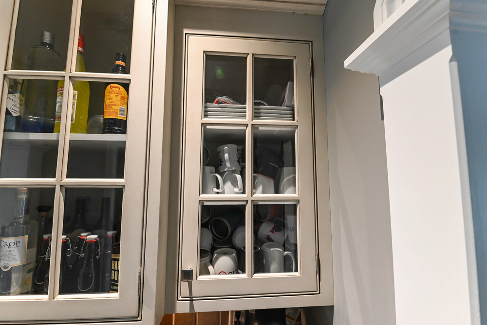 “The Abernathy” Grand Off White Wet Bar with Beverage Cooler, Sink & Faucet