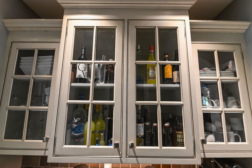“The Abernathy” Grand Off White Wet Bar with Beverage Cooler, Sink & Faucet