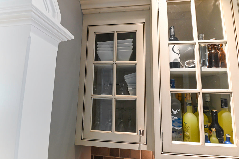“The Abernathy” Grand Off White Wet Bar with Beverage Cooler, Sink & Faucet