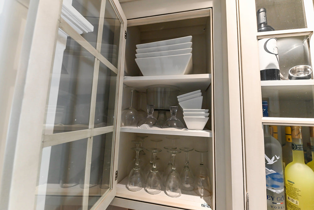 “The Abernathy” Grand Off White Wet Bar with Beverage Cooler, Sink & Faucet