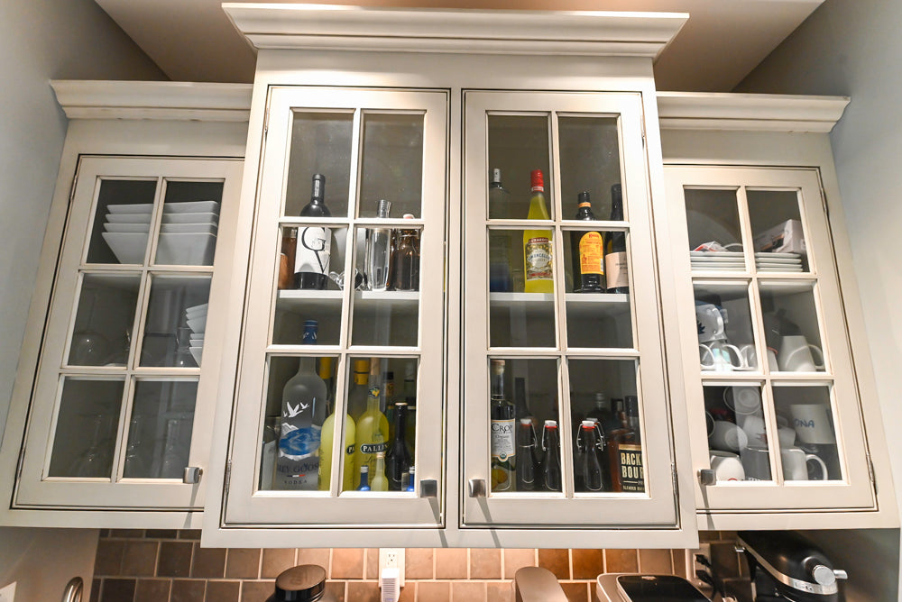 “The Abernathy” Grand Off White Wet Bar with Beverage Cooler, Sink & Faucet