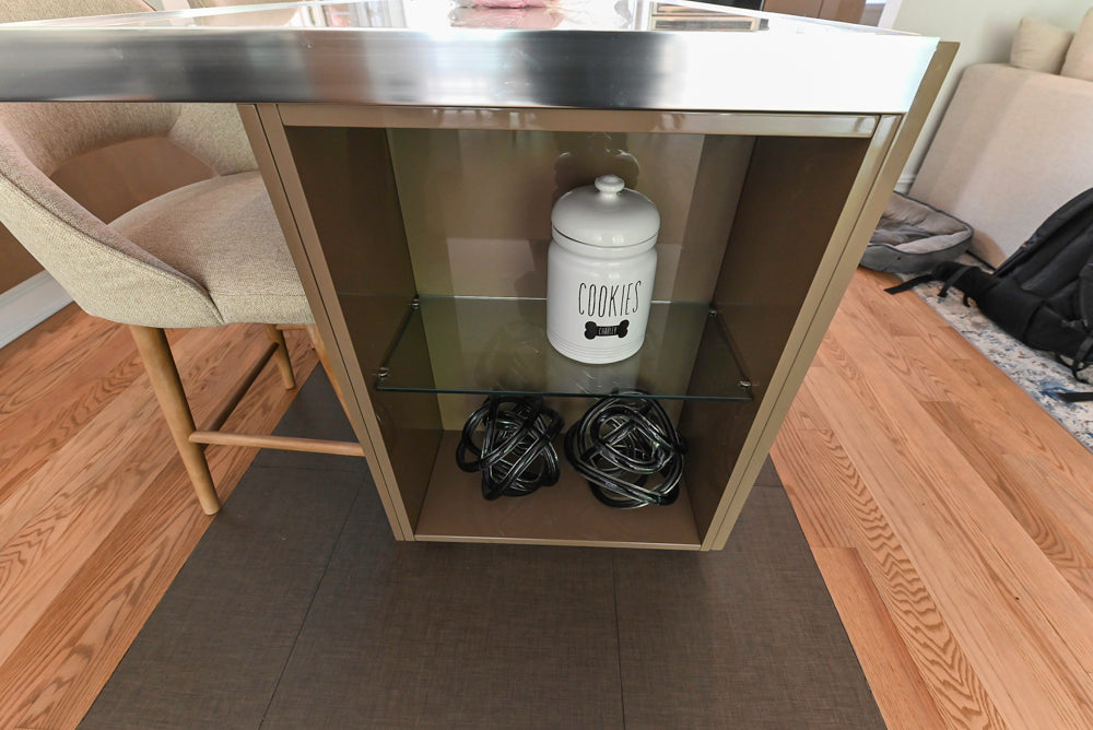 Rossana Modern Glossy Mexican Sand Kitchen with Island & Appliances