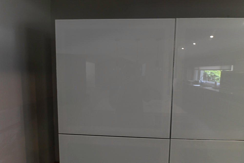 Rossana Modern Glossy Mexican Sand Kitchen with Island & Appliances