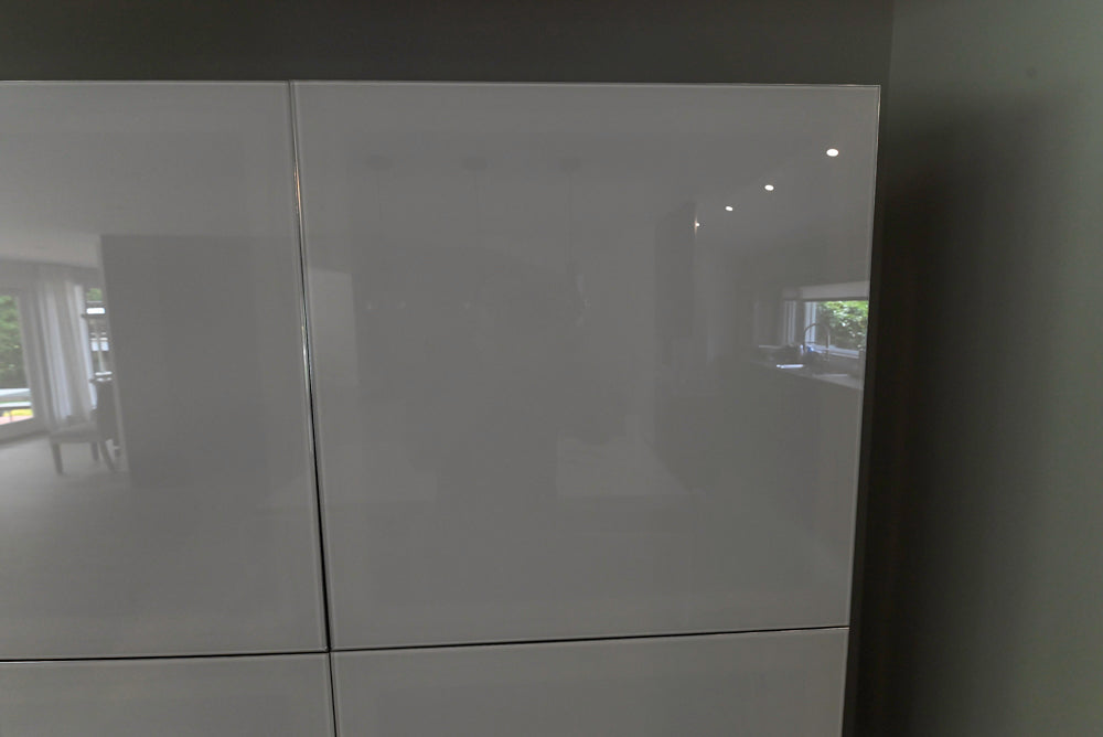 Rossana Modern Glossy Mexican Sand Kitchen with Island & Appliances