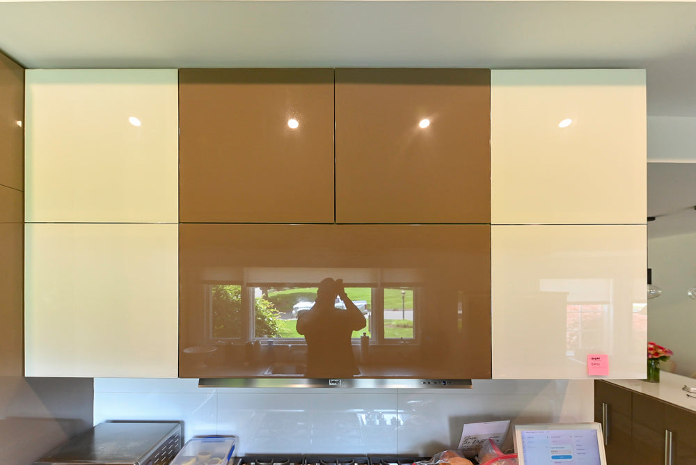 Rossana Modern Glossy Mexican Sand Kitchen with Island & Appliances