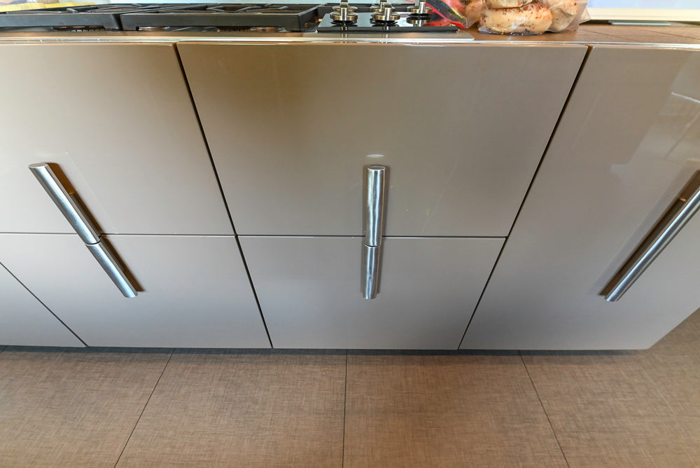 Rossana Modern Glossy Mexican Sand Kitchen with Island & Appliances