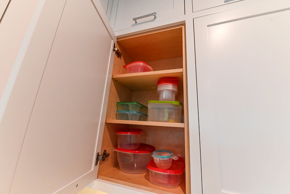 "The Banbury" Transitional White Kitchen with White Oak Island & Appliances