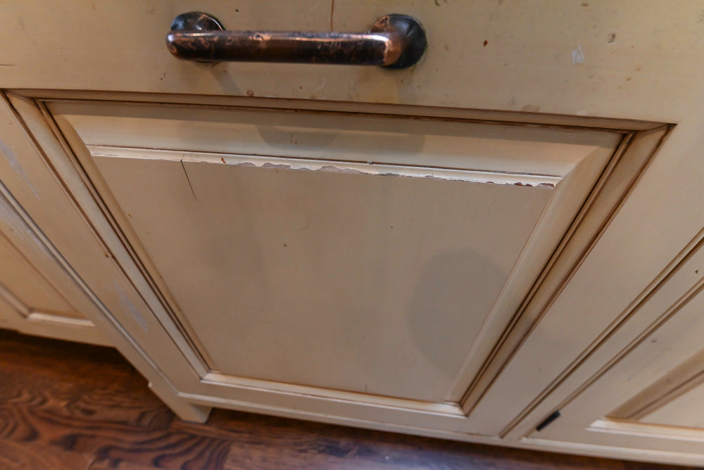 Woodcraft Traditional Light Yellow Kitchen with Island & 48" Wolf Range