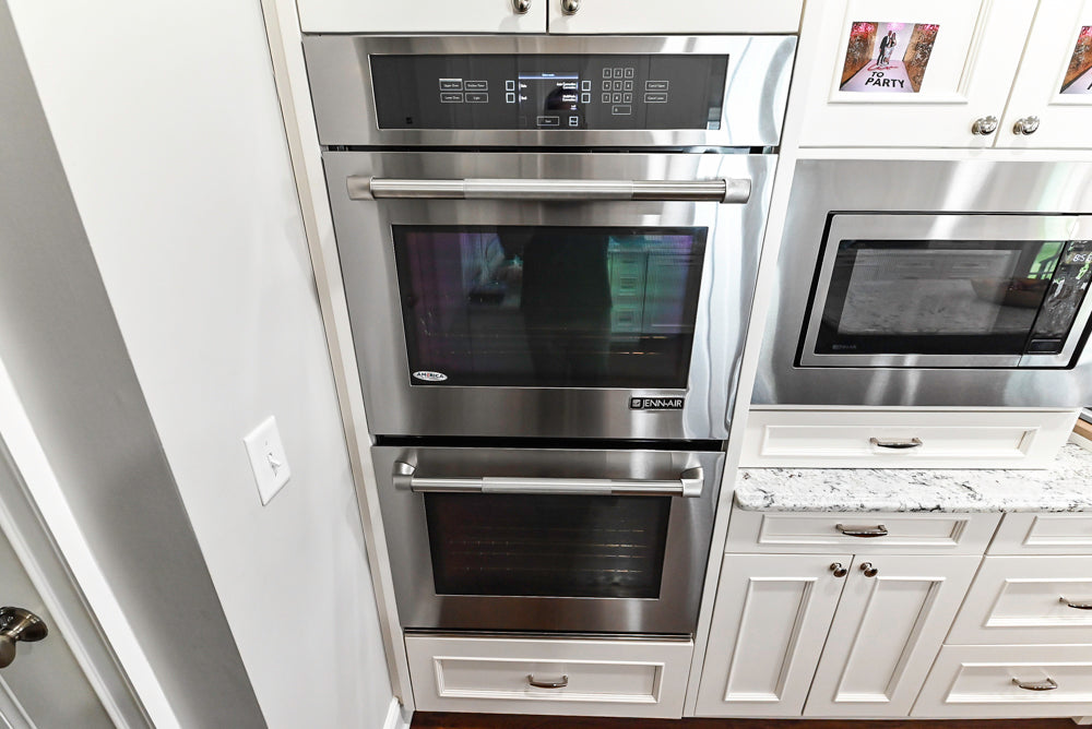 St. Martin Traditional Off-White Kitchen with Island & JennAir Appliances