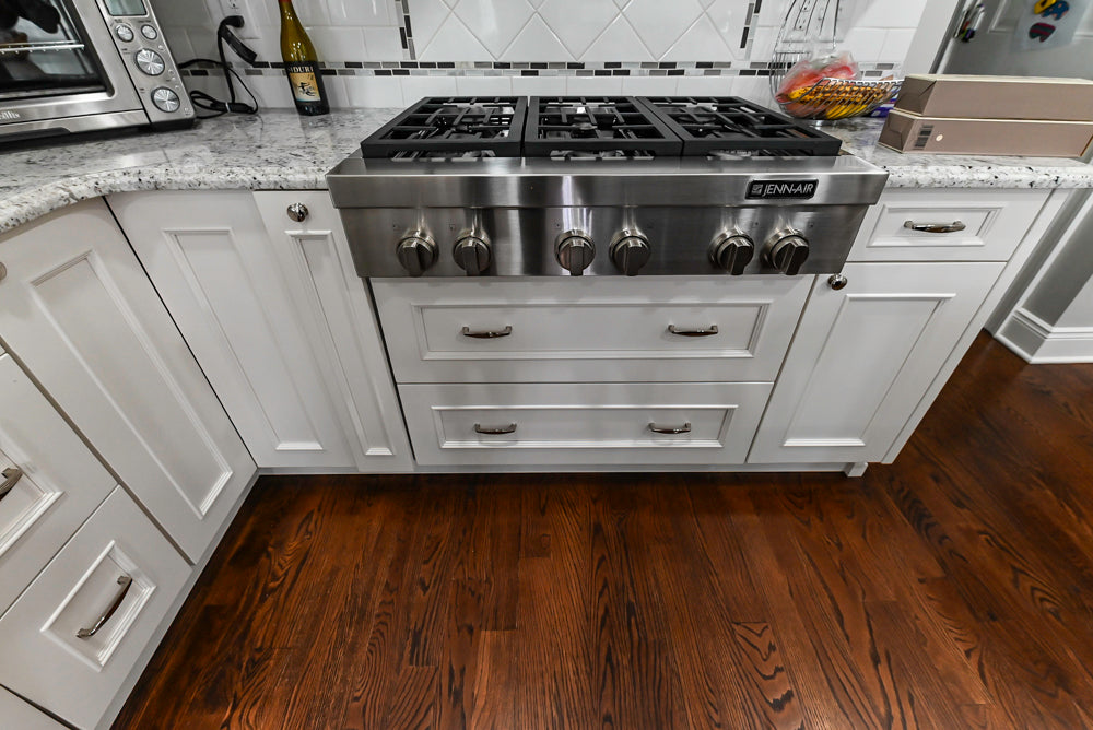 St. Martin Traditional Off-White Kitchen with Island & JennAir Appliances
