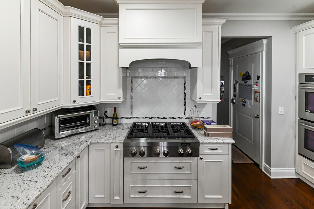 St. Martin Traditional Off-White Kitchen with Island & JennAir Appliances