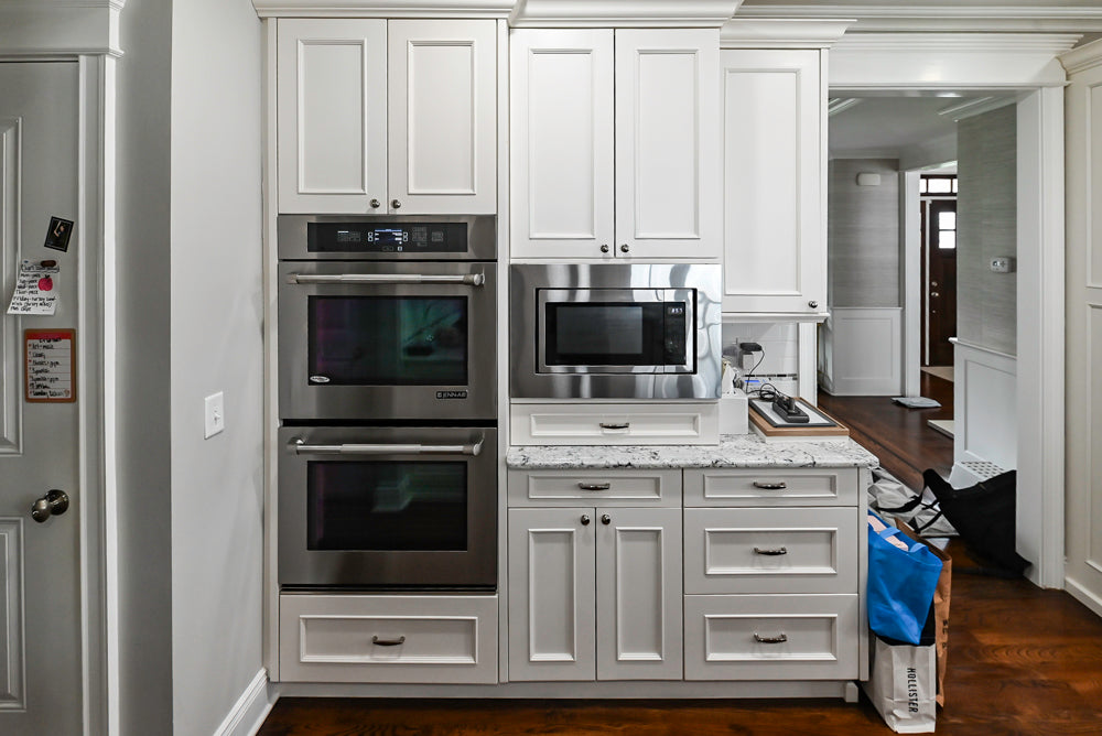 St. Martin Traditional Off-White Kitchen with Island & JennAir Appliances