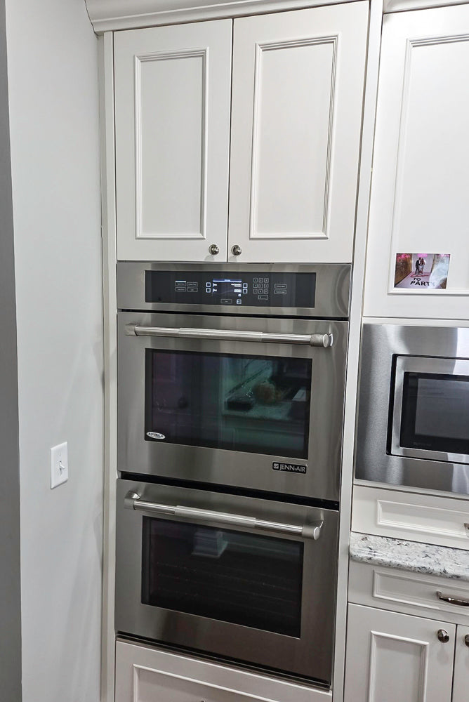 St. Martin Traditional Off-White Kitchen with Island & JennAir Appliances