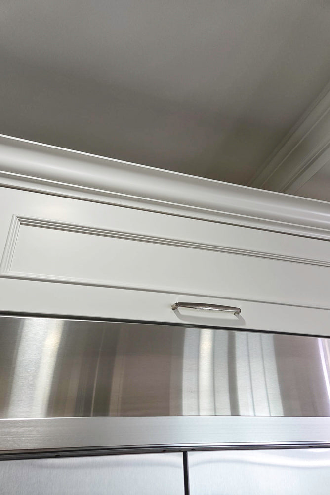 St. Martin Traditional Off-White Kitchen with Island & JennAir Appliances