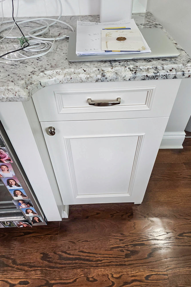 St. Martin Traditional Off-White Kitchen with Island & JennAir Appliances