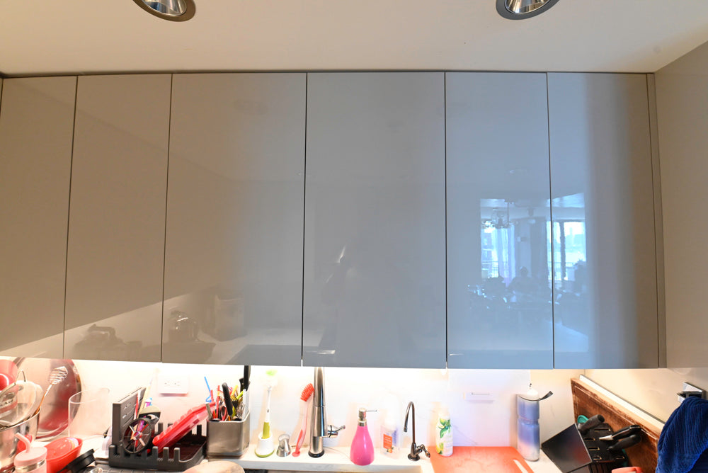 Miralis Modern Grey Two-Textured Kitchen with Viking Range